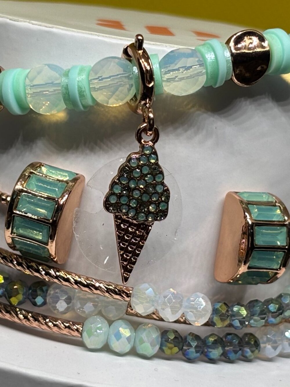 Bomb Party "Mint To Be Mine" Luxury 3 Bracelet Stacks Set RBP6035 MSRP $138